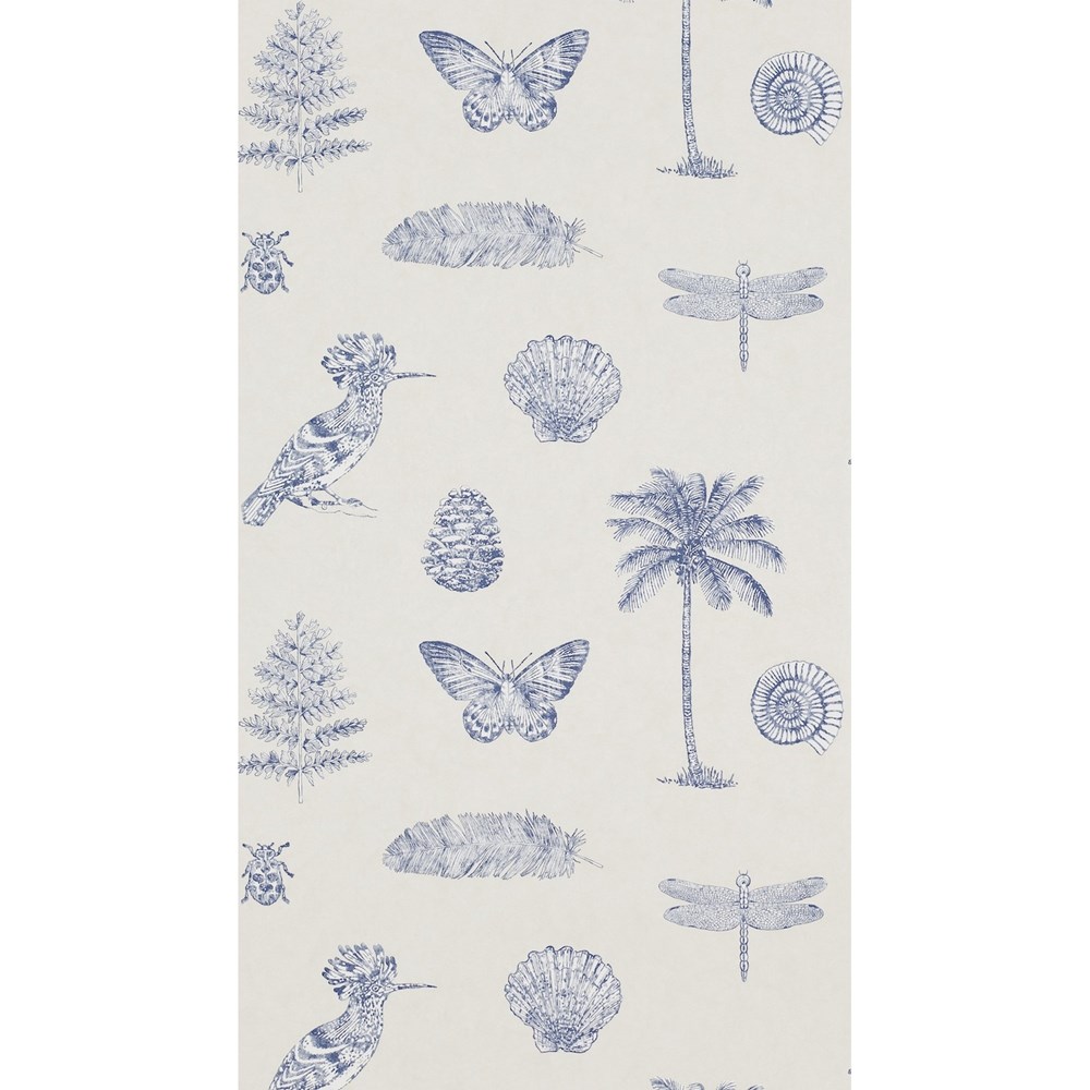 Cocos Wallpaper 213385 by Sanderson in Stone Wedgewood Blue